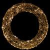 18" LED Lighted Gold Wire Wreath Outdoor Christmas Decoration view 3