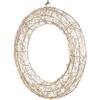 18" LED Lighted Gold Wire Wreath Outdoor Christmas Decoration view 4