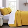 Chezmoi Collection Austin King Bedspread Set 3-Piece Pinsonic Quilted Oversized Bedspread Coverlet Set, King, Mustard view 3