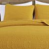 Chezmoi Collection Austin King Bedspread Set 3-Piece Pinsonic Quilted Oversized Bedspread Coverlet Set, King, Mustard view 4