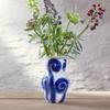 Kahler Tulle Vase, Blue, 8.7" H, Gift Box Included view 4