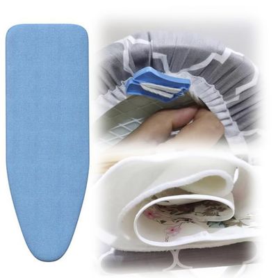 EMENAR Ironing Board Cover and Pad Cotton Covers 36x12 39x13 43x13 48x15 Scorch Resistant Replacement Iron Pad Cover for Standard Ironing Boards (Color : Blue, Size : 43"x13"(110x34cm))