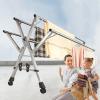 ATYUJKB Laundry Room Clothes Drying Rack, Laundry Drying Rack Collapsible, Laundry Stand Organizer, 5 Rod Drying Rack Stainless Steel with Wheels, Space Saving (200cm/79in) view 2