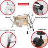 ATYUJKB Laundry Room Clothes Drying Rack, Laundry Drying Rack Collapsible, Laundry Stand Organizer, 5 Rod Drying Rack Stainless Steel with Wheels, Space Saving (200cm/79in) view 4