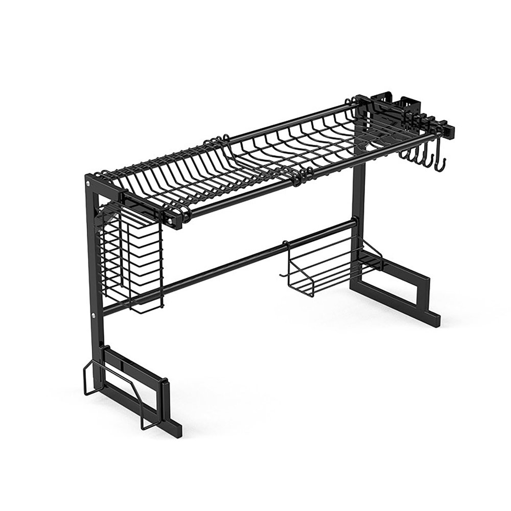 HUHJYUGE Dish Drying Rack Over The Sink, Detachable Kitchen Drying Rack for Dishes Space-Saving, Drain Rack for Kitchen Counter Large-Capacity, for Kitchen Counter Organizer