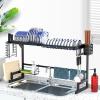 HUHJYUGE Dish Drying Rack Over The Sink, Detachable Kitchen Drying Rack for Dishes Space-Saving, Drain Rack for Kitchen Counter Large-Capacity, for Kitchen Counter Organizer view 2