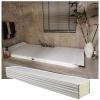 Bathtub Tray Bathtub Cover Bath Shelf, 0.6cm Thickness PVC Folding Anti-dust Board, Insulation Shutter Bath Lid Bathtub Tray for Book Wine Phone Bathroom Shower Multifunctional (Color : White, Size view 1