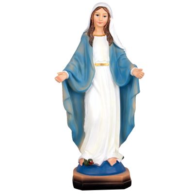 KEEPKAP Generous Virgin Mary Statue, Our Lady of Lourdes Blessed Mother Statues, 12 Inch Virgin Mary Resin Figurines Catholic Gifts, Indoor Religious Home Decor