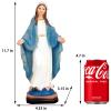 KEEPKAP Generous Virgin Mary Statue, Our Lady of Lourdes Blessed Mother Statues, 12 Inch Virgin Mary Resin Figurines Catholic Gifts, Indoor Religious Home Decor view 2