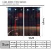 Basketball Curtains Empty Court Sport Arena Wood Floor Print Blackout Rod Pocket Curtains for Bedroom Living Room Kitchen Decor Thermal Insulated Window Drapes 2 Panel Set 84x84in view 3