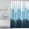 Lifup Fabric Shower Curtain, Boho Shower Curtain Set with Plastic Hooks, Gradient Color Shower Curtains Waterproof for Bathroom, Washable Weighted Hem Shower Curtain Blue 102" W x 79" H view 1