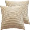 AAMODTS Corduroy Throw Pillows are Minimalist Modern Cushions Cream view 1
