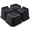 ANNKUT Bed Risers 4 Inch Heavy Duty, Furniture Risers for Bed Desk Table Sofa CouchOversized Bed Lifts Risers, Support up to 5000 Lbs(4 Pack Black) view 1