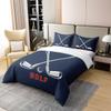 100% Nature Cotton Golf Club Duvet Cover King Size,Boys Men Sports Theme Ball Game Super Soft Bedding Set for Kids Teens,Retro Navy Blue Print Comforter Cover Bedding 3 Piece (No Comforter) view 3