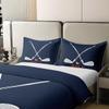 100% Nature Cotton Golf Club Duvet Cover Queen Size,Boys Men Sports Theme Ball Game Super Soft Bedding Set for Kids Teens,Retro Navy Blue Print Comforter Cover Bedding 3 Piece (No Comforter) view 4