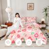Erosebridal Santa Claus Bedding Set for Boys, Xmas Decor Comforter Set Full Size for Kids Girls Bedroom Decor, Cartoon Snow House Quilt New Year Pink Duvet Sets Christmas Decorations for Mom view 3