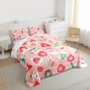 Erosebridal Santa Claus Bedding Set for Boys, Xmas Decor Comforter Set Full Size for Kids Girls Bedroom Decor, Cartoon Snow House Quilt New Year Pink Duvet Sets Christmas Decorations for Mom view 4