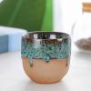 100ml/3.38oz Creative Japanese Kiln Change Concentrated Flow Glaze Coffee cup Rough Pottery Vintage Lahua Tea Cup-Flow Glaze (Sky Blue) 150ml-101-200ml view 2