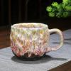 200ml/6.67oz Hammer eye pattern ceramic Coffee cup retro kiln innovation Mug Suitable for office home restaurant-Hammer eye pattern moon white-201-300ml view 4