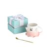 450ml/15.21oz Strange Ceramic Genie Mug The microwave oven can be used to pack water cups in a gift box for office home-Pink (aggrieved)+gift box+gold spoon-450 view 1