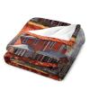 Blanket Maple Leaves Farmhouse Throw Blanket Fall Autumn Seasonal Theme Ultra Soft Bedspread Microfiber Blankets Home Decor for Bed Couch Chair Living Room for Adults 50"x60" view 3