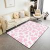 Kid Cartoon Area Rug 5x7,(Not Real) Pink Cow Print Indoor Floor Mat,Milk Cow Animal Cowhide Carpet,Farm Animals Decorative Accent Rug for Teen Boys Girls Farmhouse Bull Cattle Kawaii Bedroom Decor view 1