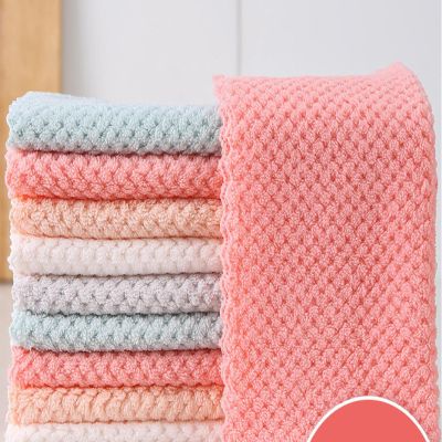 SHATKA Super Absorbent rag Does not shed Hair Dishcloth Quick Drying Kitchen Cloth can be Used for Kitchen, Dining Room, Living Room Glass Mixedcolorpackof5strips