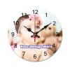 Custom Personalized Photo Text Wall Clock Add Your Picture/Logo Wooden Clock Design Your Own Clock Battery Operated Silent Clock Customized Wedding Gift Monogram Last Name Clock Add Your Design 16" view 1