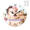 Custom Personalized Photo Text Wall Clock Add Your Picture/Logo Wooden Clock Design Your Own Clock Battery Operated Silent Clock Customized Wedding Gift Monogram Last Name Clock Add Your Design 16" view 2