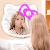 MCJSGSP Anime Hello Kit Cat Neon Sign Mirror L16.1 W14 Vanity Mirror with Lights Bedroom Wall Mirror for Pink Room Decor and a Makeup Mirror with Lights Teen Girl Gifts view 3