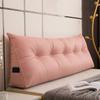 ZZYK Waterproof Upholstered Headboard Pillow,Headboard Cover with Cushion,Portable Dorm Day Bed Large Triangular Bolster Pillow Headboard Removable and Washable,Pink,Twin(39"/100cm) view 1