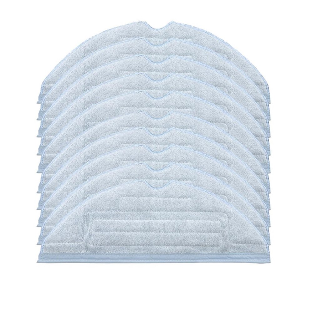 ORCOW 10 Pack Vacuum Mop Pads Replacement Compatible with Roborock T7S T7S Plus S7 Reusable Floor Cloth Microfiber Soft Pad