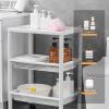 DELURA Slim Storage Cart with Wheels, 4 Tier Bathroom Storage Organizer Rolling Utility Cart for Bathroom Kitchen Laundry Room Office Narrow Place view 4