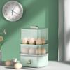 KALWEL,Egg Boiler,Poached Egg Maker,Egg Boiler for Hard Boiled Eggs,Electric Egg Poacher,Stainless Steel Egg Cooker,Automatic Shut-Off,12-Egg Capacity,for Hard-Boiled and Poached Eggs,Double-Layered view 2