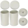 Cereal Container Tinplate Tea Canister 2Pcs Rustic Coffee Sugar Tins with Double Lids Farmhouse Airtight Kitchen Canister for Flour Sugar Coffee Bean Tea Storage White Kitchen Canisters/1178 ( Color : view 1