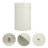 Cereal Container Tinplate Tea Canister 2Pcs Rustic Coffee Sugar Tins with Double Lids Farmhouse Airtight Kitchen Canister for Flour Sugar Coffee Bean Tea Storage White Kitchen Canisters/1178 ( Color : view 2