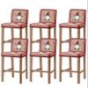 Bar Stool Covers with Backs, Stretch Washable Bar Stool Chair Cover Slipcovers Happy Valentine's Day Cute Gnome Removable Counter Stool High Chair Covers for Pub, Dining Room, Cafe,Set of 6 view 1