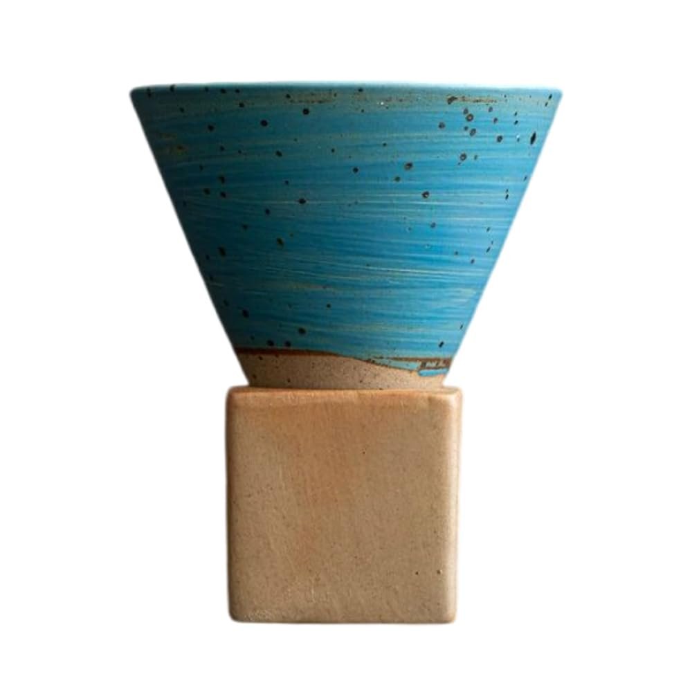 Ceramic Coffee Cup Creative Funnel Ceramic Coffee Mug Set Retro Creative Glaze Latte Coffee Cup Ceramic Cups for Home Office Men and Women Valentine's Day Christmas Wedding Birthday Gift