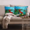 Chic D Summer Tropical Floral Plant Decorations Pillow Covers 20x20 Set of 2, Cotton Linen Reversible Throw Pillows Covers for Outdoor Couch Sofa Living Room Parrot Animal Couch Pillows Cushion Cover view 2