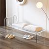 GAGALU Acrylic Door-to-Door Shoe-Changing Stool, Long Bench, Light Luxury Shoe-Wearing Stool, Clothing Store Rest Stool Suspension Chair,Beige,31.5inches view 1