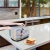 Coastal Lighthouse Toaster Cover 4 Slice, Large Kitchen Appliance Covers, Watercolor Blue Sky Sea Summer Beach Nautical Toaster Oven Cover with Loop, Bread Machine Cover Polyester Dust Cover view 4