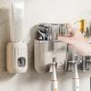 ARINAL Multi-Function Toothbrush Holder Tooth Cup Toothbrush Rack Toothbrush Rack Mouthwash Cup Wall-Mounted Toothpaste Comb Storage Rack Toothware Wall Hanging view 3