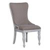 Liberty Furniture Magnolia Manor Upholstered Wing Back Side Chair for Dining Room - Set of 2 - Antique White & Weathered Bark view 1