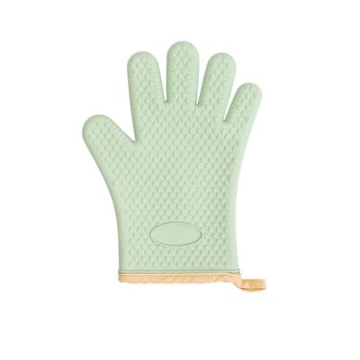 Microwave Oven Gloves Heat Insulation Anti-scalding and Heat-Proof Baking Silicone Gloves Aqua