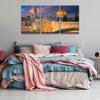 Canvas Wall Art Jerusalem Cityscape during Sunset Wall Art for Living Room 3 Panel erusalem Israel with Dome of the Rock and Western Wall Home Decor Wooden Framed Stretched Ready to Hang 16X24X3 INCH view 3