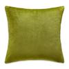 Michael Amini Re-nue Larkin Olive Velvet Pillow Set of 2 Square Decorative Cushions Soft 100% Polyester Fabric Stylish Accent for Living Room Sofa Bedroom Seating view 3