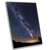 Milky Way Over Planets - Print/Canvas/Acrylic/Metal (Canvas (3 Panel) Print, 40x90 Inches) view 1