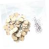 TEHAUX 100pcs Wood Piece Tree Wire Ring Set DIY Craft Heart Sign Tag for Birthday Reminder Plaque Decor view 2