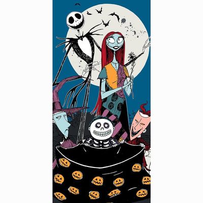 Disney Nightmare Before Christmas Towel - Jack and Sally Towel Measures Approx 54" x 27" - Perfect for Bath, Pool, Beach!