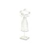 HomeRoots 17" Silver Metal Dress Form Sculpture and Jewelry Holder view 4